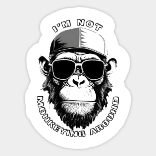 Serious Monkey Sticker